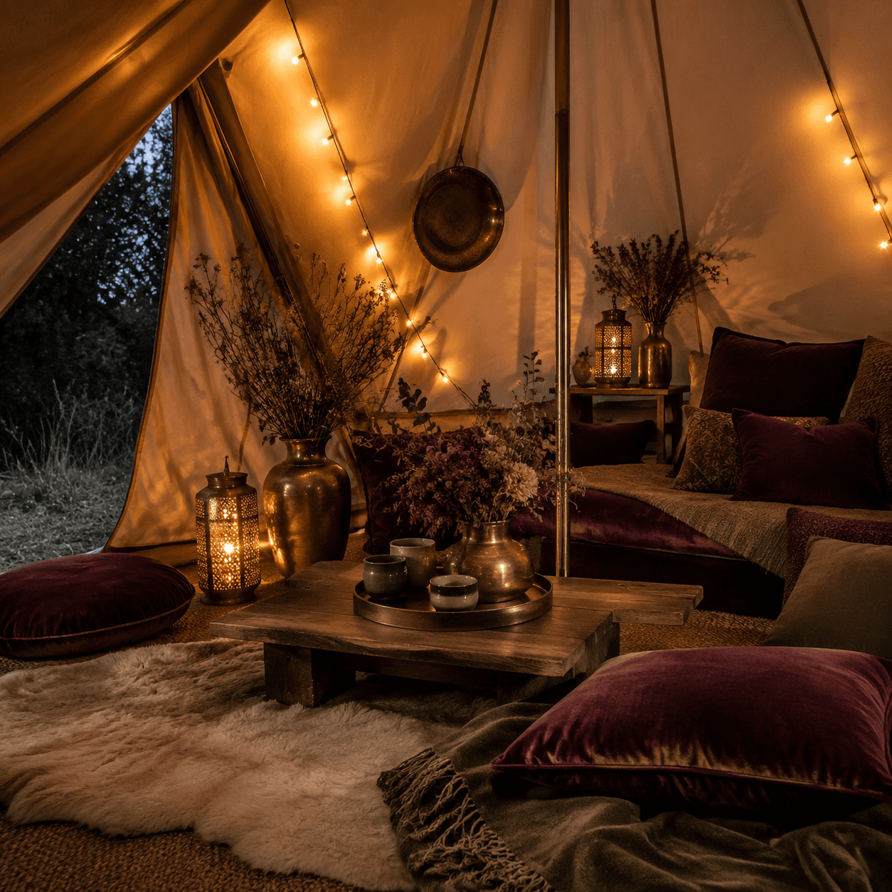 Rendered Canvas Late summer canvas tent mood board preview